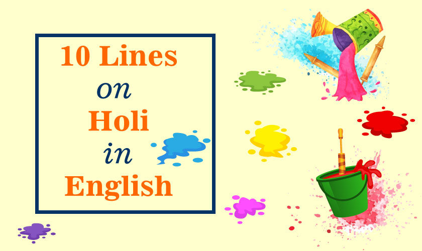 10 Lines Holi Essay